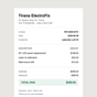 TV repair invoice
